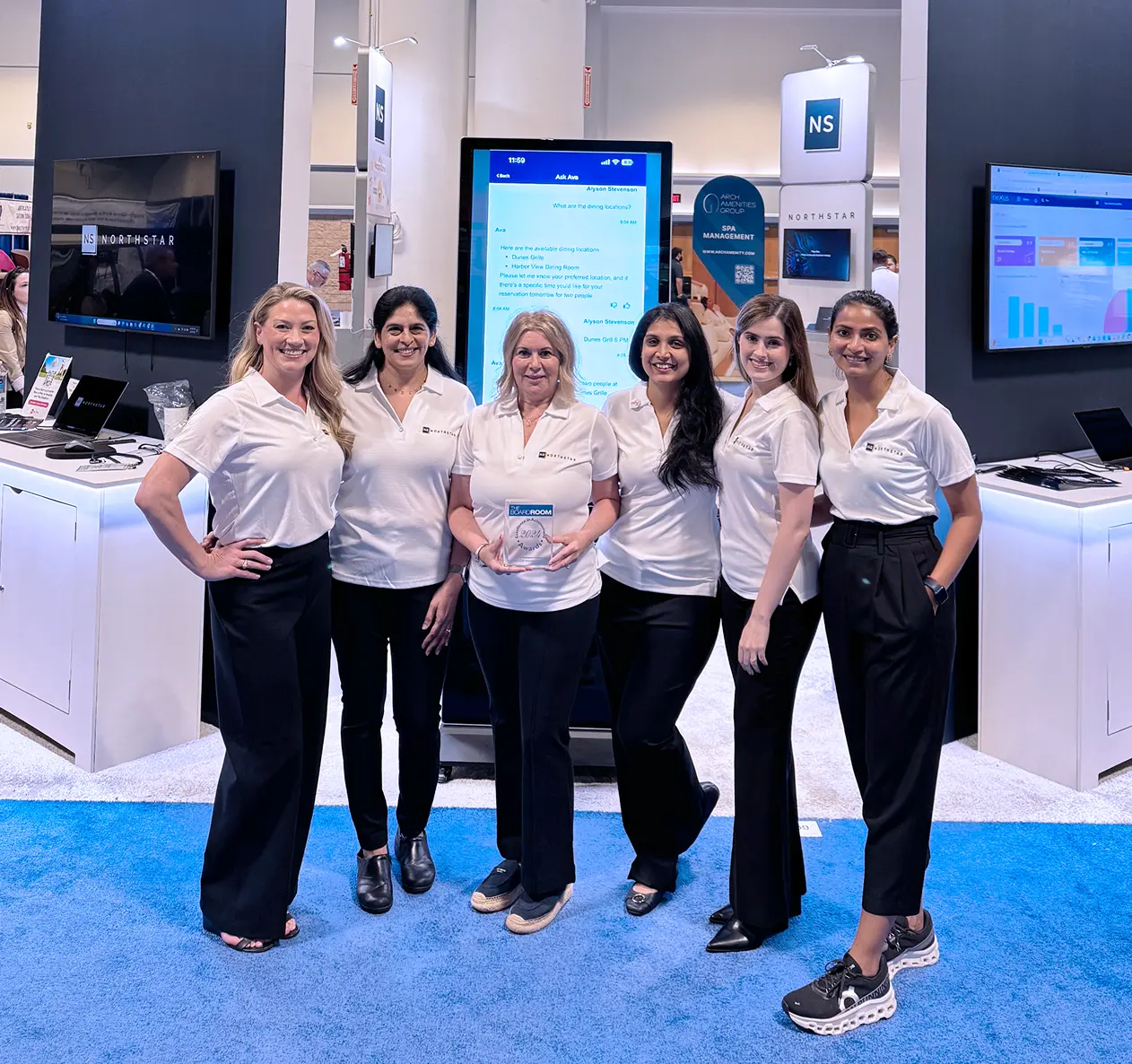 Northstar sales and marketing team members posing with the Boardroom 2024 Excellence in Achievement Award