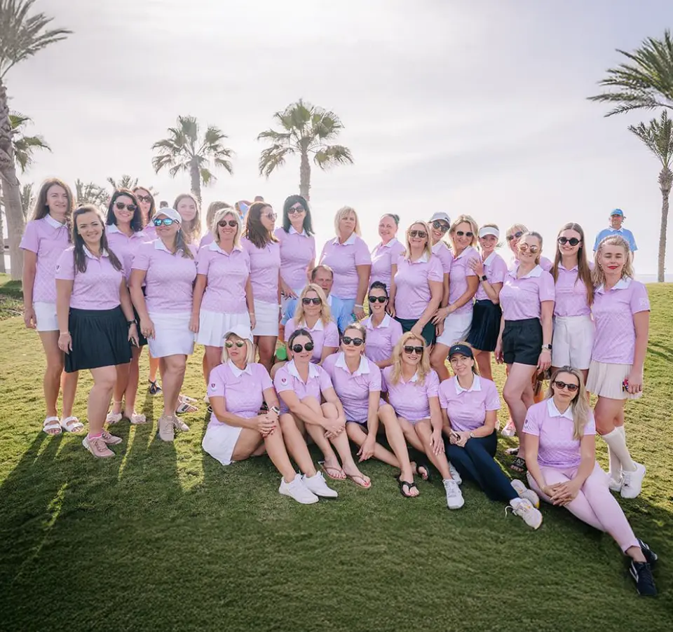 Group photo of women from the golf club athletic community
