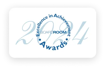 The 2024 BoardRoom Excellence in Achievement Awards logo
